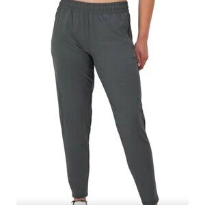 Champion Women’s Lightweight Tapered Track Pants - Grey, Sz Medium Poly/Spandex